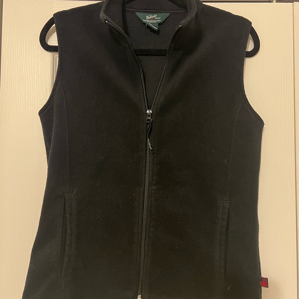 Woolrich Women's Black Fleece Vest